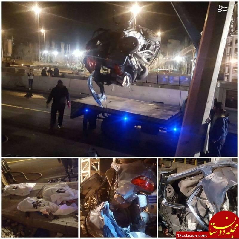 تصادف مرگبار در اتوبان ارتش تهران