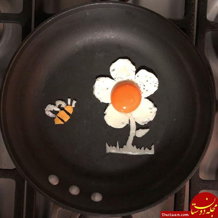 خلاقیت هنرمندانه با تخم مرغ+تصاویر
