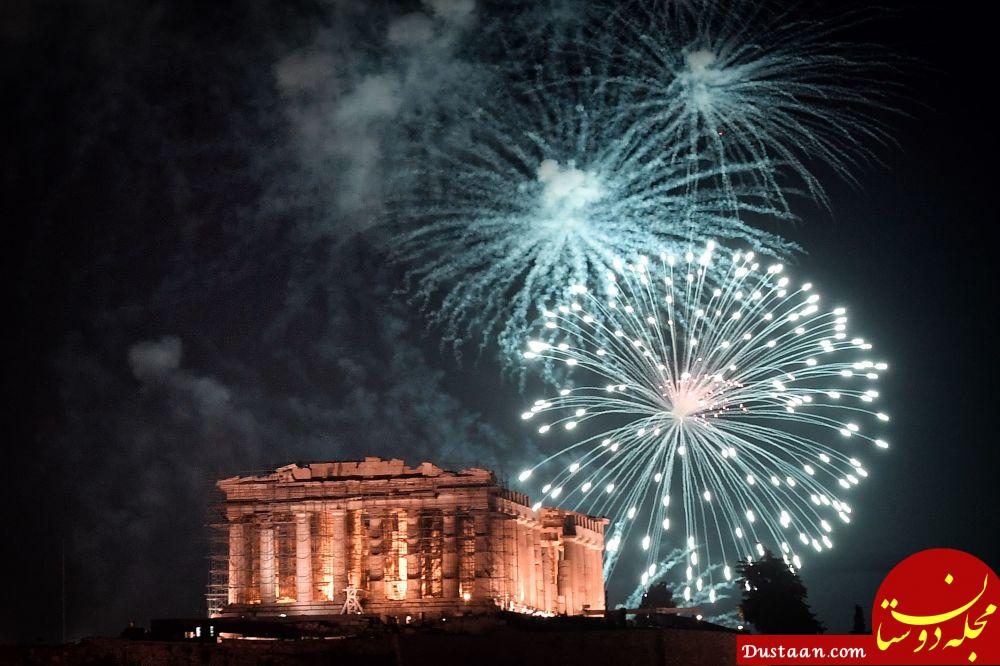آتش بازی جشن سال نو در یونان