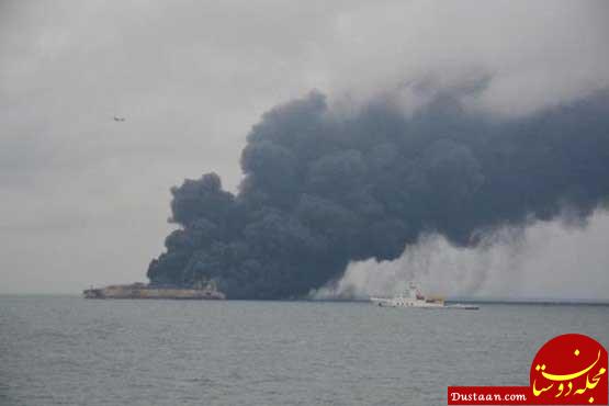 نخستین تصویر از آتش سوزی نفتکش ایرانی