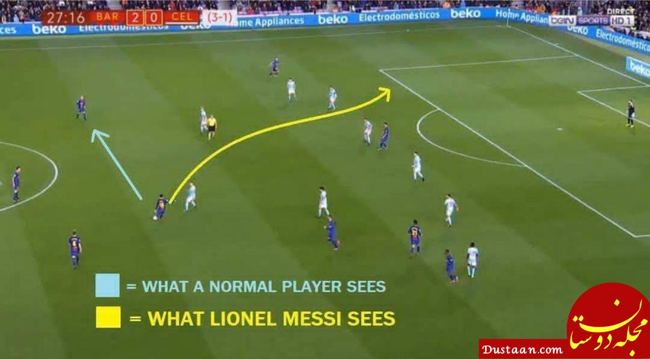 تفاوت نگاه لیونل مسی با یک فوتبالیست عادی +عکس