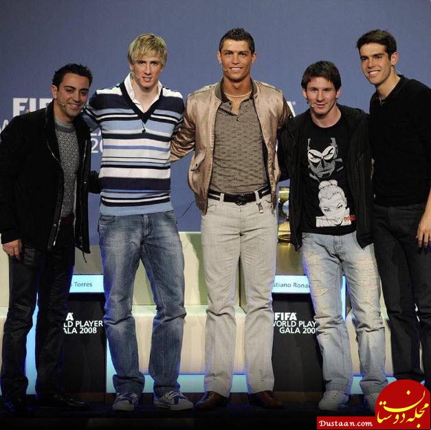 تیپ جالب ستارگان فوتبال در مراسم توپ طلا 10 سال پیش +عکس