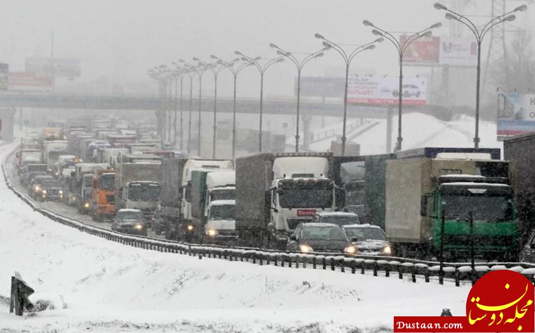 www.dustaan.com-بارش برف مسکو را سفیدپوش کرد + تصاویر