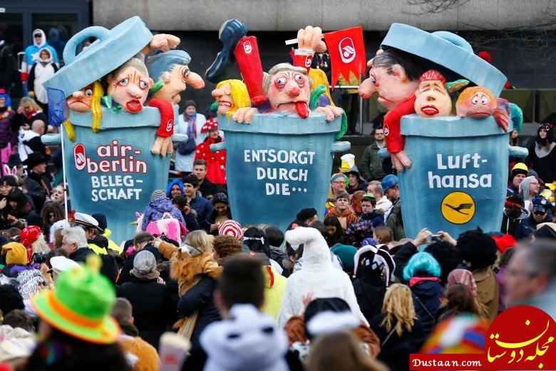www.dustaan.com-اعتراض به رهبران سیاسی جهان در کارناوال خیابانی آلمان +عکس