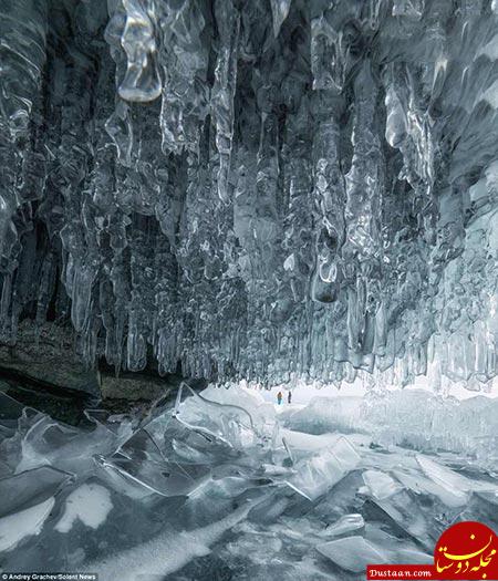 اخبار,اخبارگوناگون,تصاویر خیره‌کننده از غار‌های یخی عمیق‌ترین دریاچه جهان