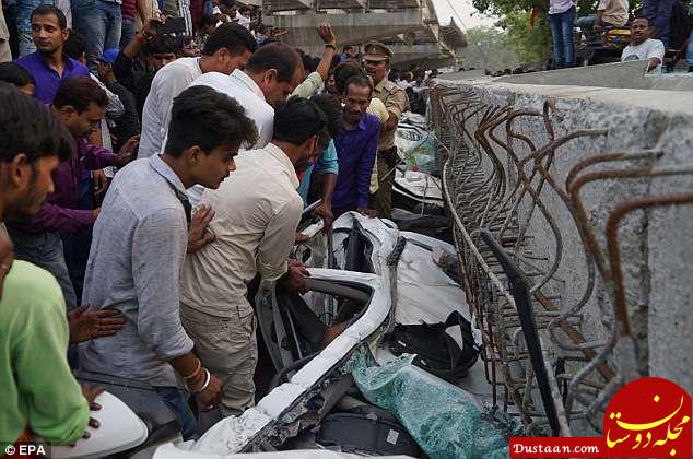 www.dustaan.com-۱۸ کشته ۵۰ زخمی در ریزش پلی در هند+ تصاویر