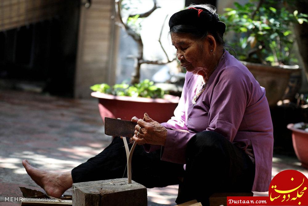 اخبار,عکس خبری, ساخت بادبزن های کاغذی در ویتنام