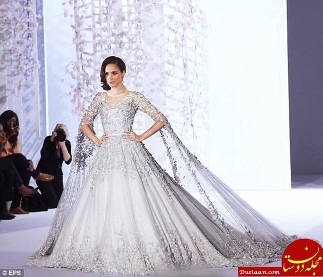 www.dustaan.com لباس عروس میلیاردی یک بازیگر مشهور جنجال آفرین شد! +عکس