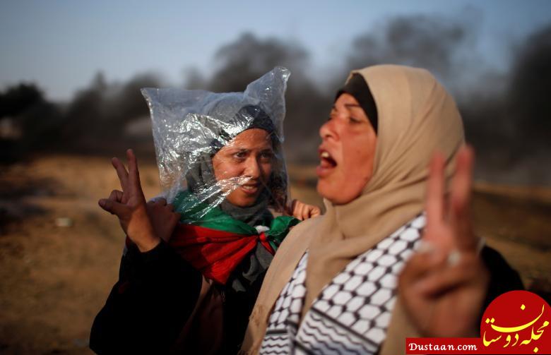 www.dustaan.com-ادامه تظاهرات فلسطینیان / روزهای خون و آتش در غزه +تصاویر