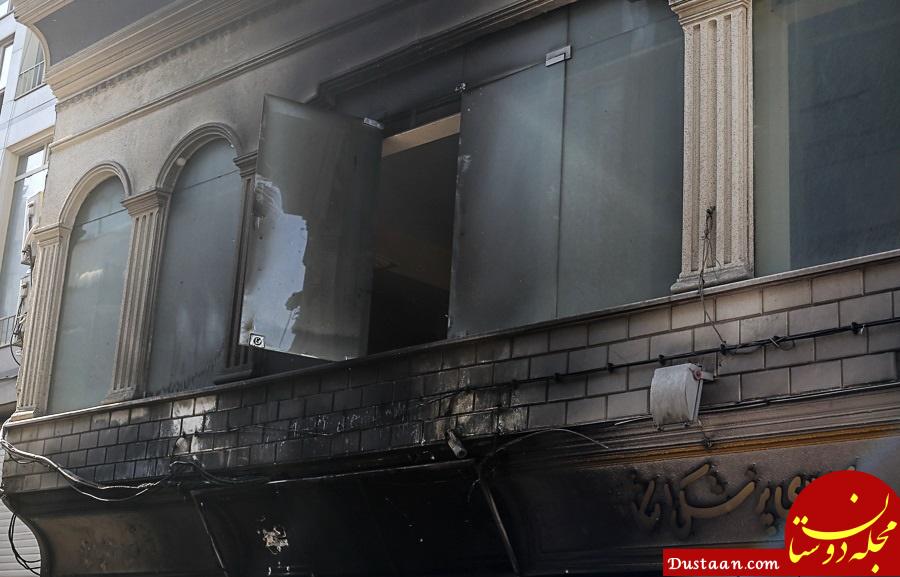 www.dustaan.com-آتش‌ سوزی گسترده فروشگاه تجهیزات پزشکی در خیابان ولیعصر(عج) +تصاویر