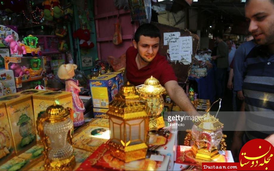 www.dustaan.com-حال و هوای بازار غزه در ماه رمضان +تصاویر
