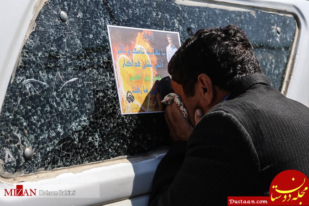 www.dustaan.com-مراسم تشییع پیکر آتش‌ نشان فداکار مشهدی +تصاویر