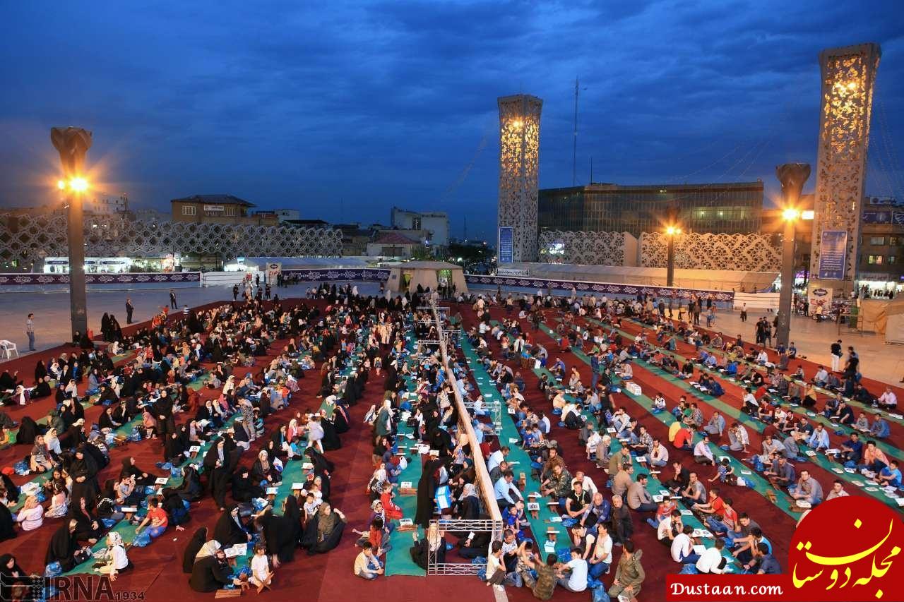 سفره ای برای روزه داران تهرانی در میدان امام حسین (ع) www.dustaan.com سفره ای برای روزه داران تهرانی در میدان امام حسین (ع)