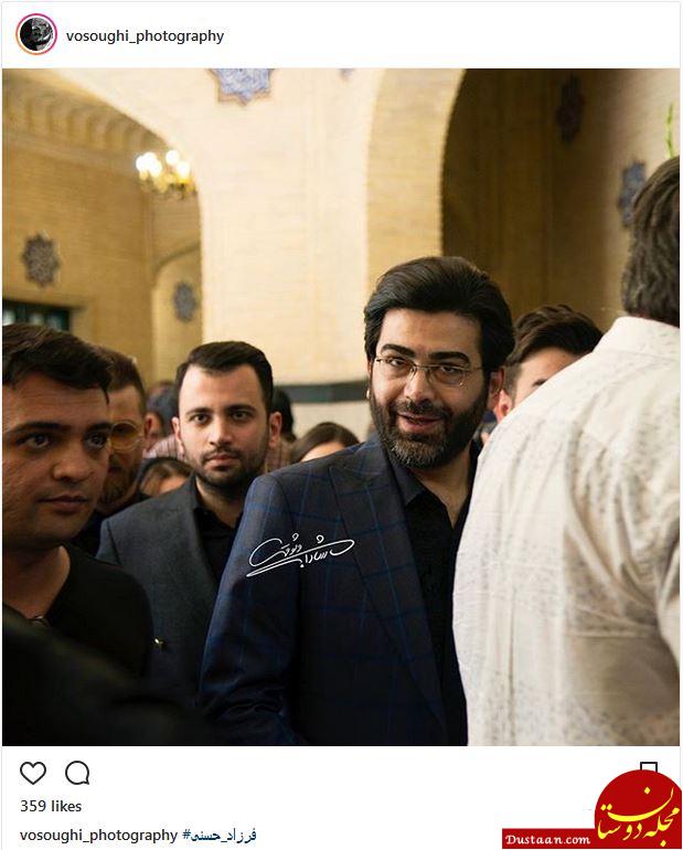www.dustaan.com عکس: تیپ فرزاد حسنی در مراسم ختم ناصر ملک مطیعی