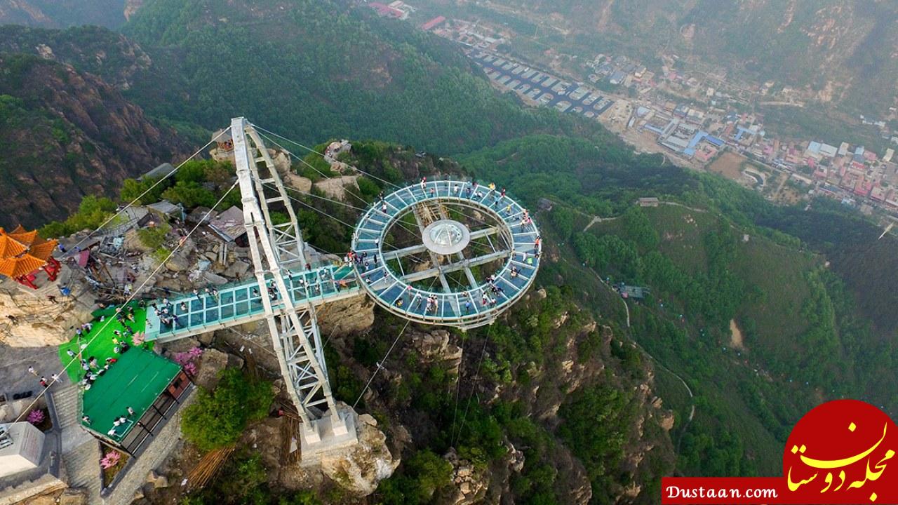 www.dustaan.com ترسناک‌ ترین پل معلق شیشه‌ ای جهان در چین +تصاویر