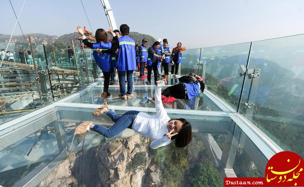 اخبار,اخبار گوناگون,ترسناک‌ترین پل معلق شیشه‌ای جهان در چین