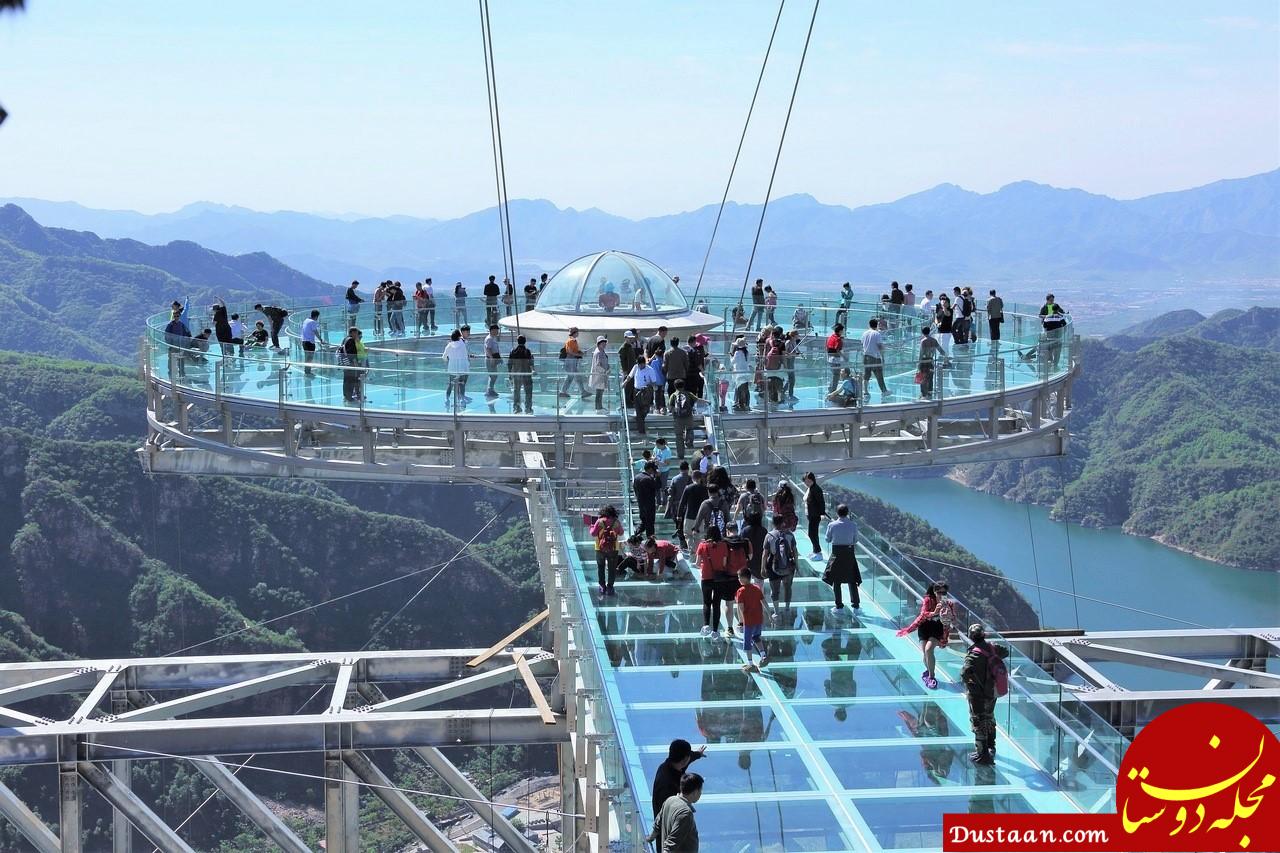 www.dustaan.com ترسناک‌ ترین پل معلق شیشه‌ ای جهان در چین +تصاویر