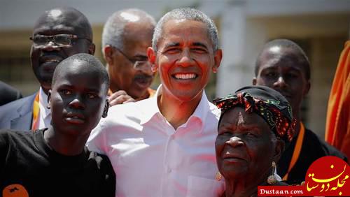 اوباما در جمع فامیل در روستای زادگاه پدری- آسوشیتدپرس