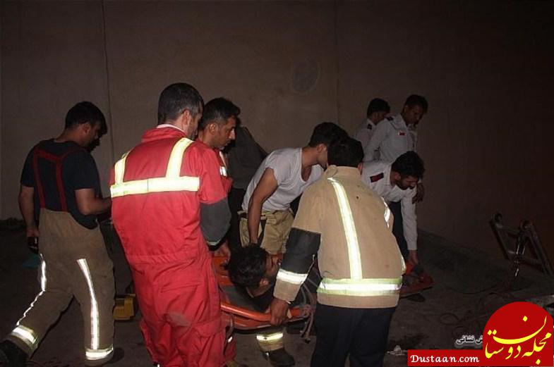 www.dustaan.com سقوط همزمان دو مرد جوان از طبقه چهارم یک ساختمان +عکس