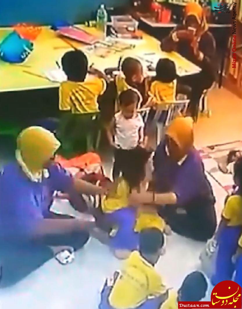 www.dustaan.com بد رفتاری عجیب با کودکان در مهدکودک! +تصاویر