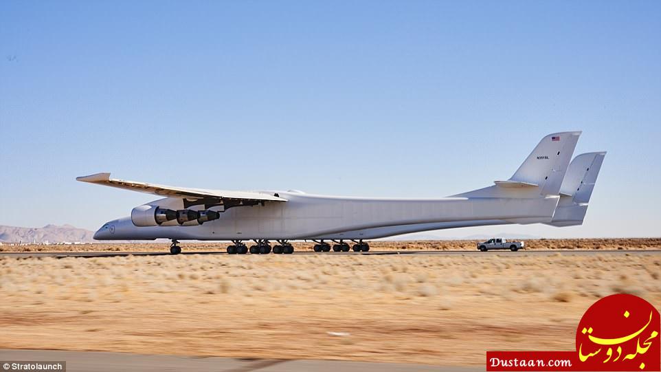 Stratolaunch / بزرگ‌ترین هواپیمای عالم توسط مؤسس مایکروسافت به پرواز درمی‌آید / عکس