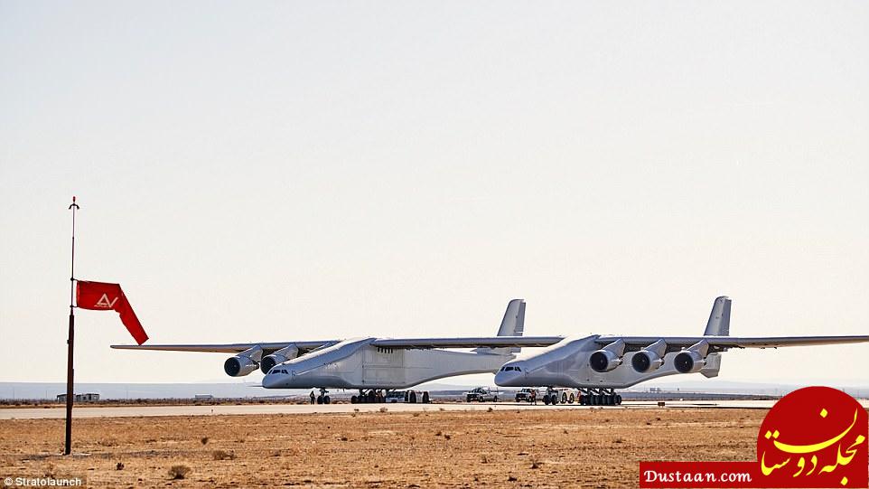 Stratolaunch / بزرگ‌ترین هواپیمای عالم توسط مؤسس مایکروسافت به پرواز درمی‌آید / عکس