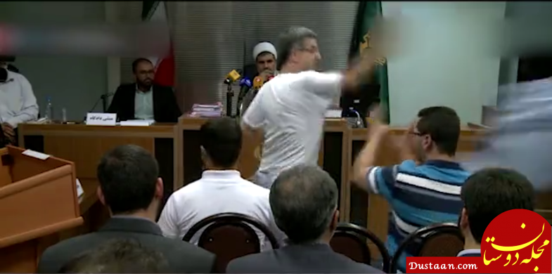 www.dustaan.com حرکات نامتعارف «مشایی» در جلسه دادگاه +تصاویر