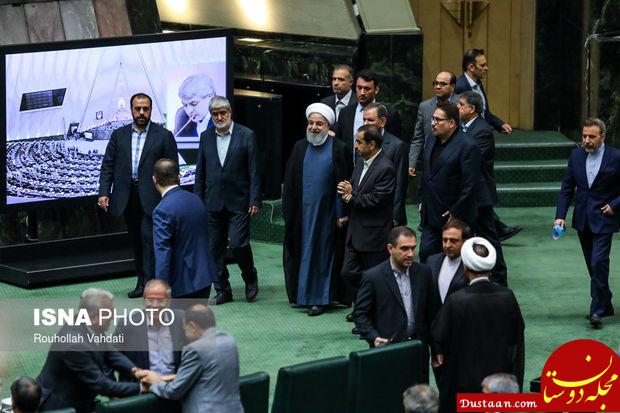 www.dustaan.com اولین عکس های منتشر شده از جلسه سوال از روحانی در مجلس