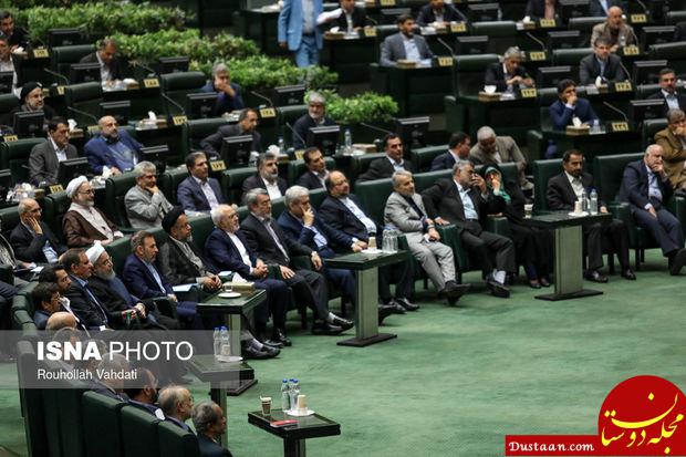 www.dustaan.com اولین عکس های منتشر شده از جلسه سوال از روحانی در مجلس