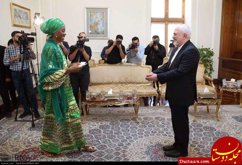 پوشش نماینده سازمان ملل در دیدار با ظریف +عکس www.dustaan.com پوشش نماینده سازمان ملل در دیدار با ظریف +عکس