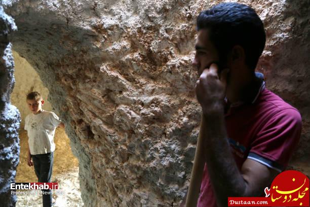 www.dustaan.com حفر تونل زیرزمینی برای زنده ماندن در ادلب سوریه! +تصاویر