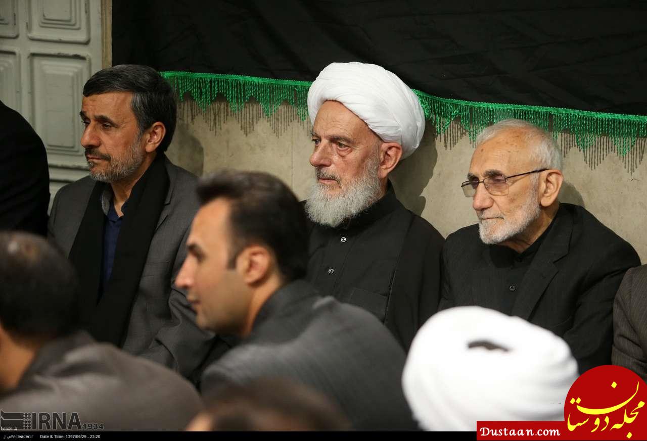 www.dustaan.com احمدی‌ نژاد در مراسم شام غریبان بیت رهبری +عکس