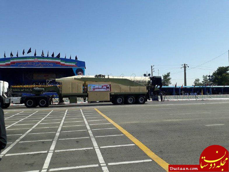 www.dustaan.com عکس: نمایش سه موشک بلندبُرد سپاه در رژه امروز تهران