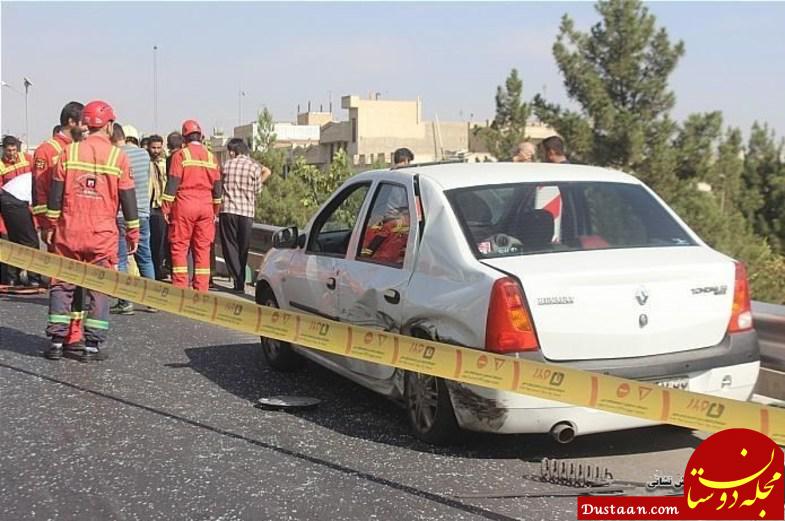 www.dustaan.com واژگونی خونین پراید پس از تصادف با L90 +عکس