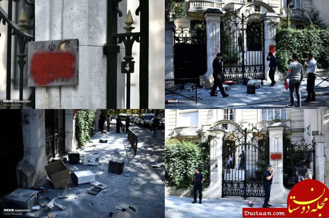 www.dustaan.com تصاویر حمله به سفارت ایران در پاریس