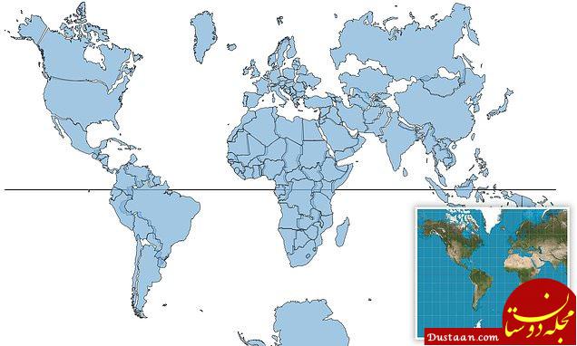 تمام نقشه‌های کشورهای جهان تاکنون اشتباه بوده / نقشه صحیح را ببینید