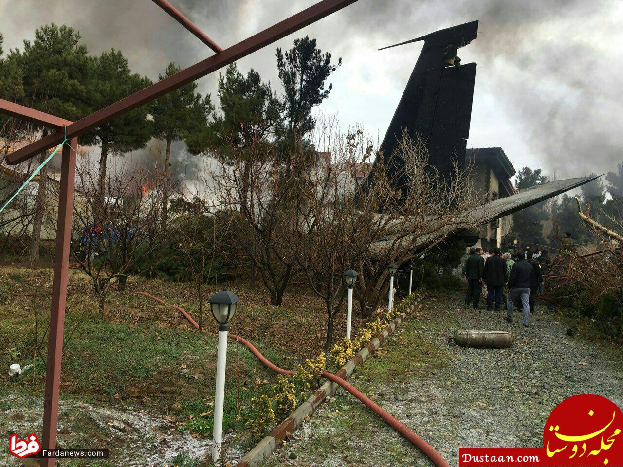 عکس: لحظه سقوط هواپیما باری در حوالی فرودگاه فتح