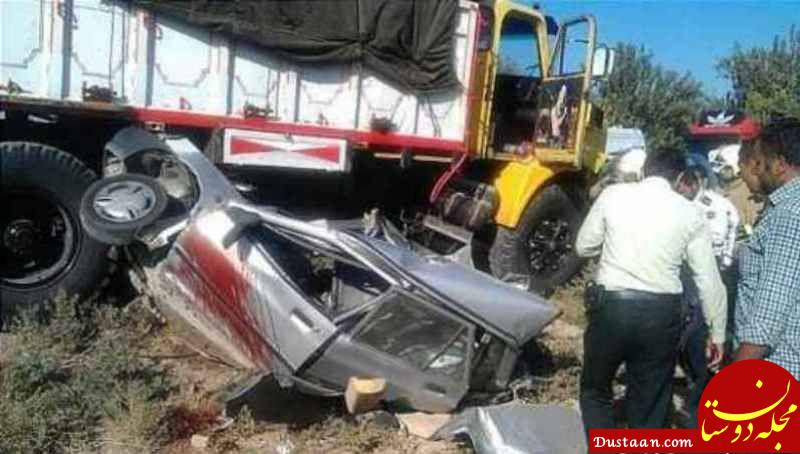تصادف مرگبار پراید با کامیون 8 کشته برجای گذاشت