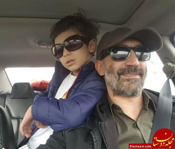 عکس: بازیگر «ماجرای نیمروز» همراه با پسرش
