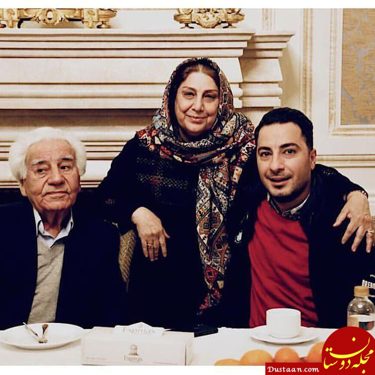 نوید محمدزاده با پدر و مادرش +عکس
