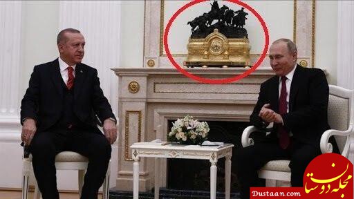 حاشیه‌سازی ۲ مجسمه در دیدار پوتین و اردوغان +عکس