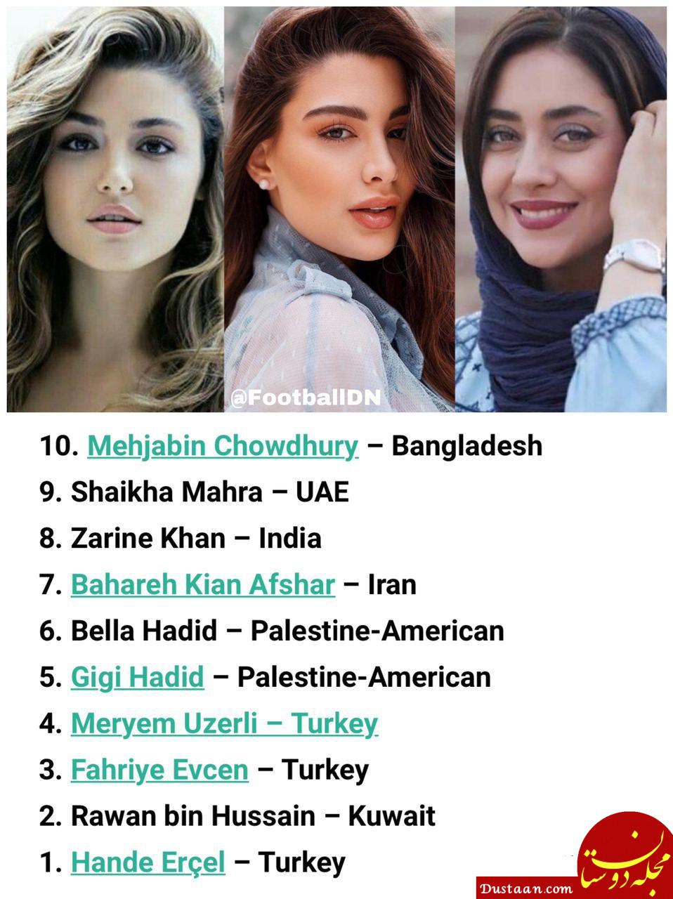 بهاره کیان افشار در فهرست ۱۰ زن زیبای مسلمان