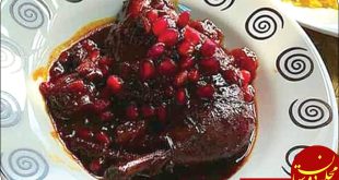 طرز تهیه مرغ و انار با طعم سیر، خورش پاییزی