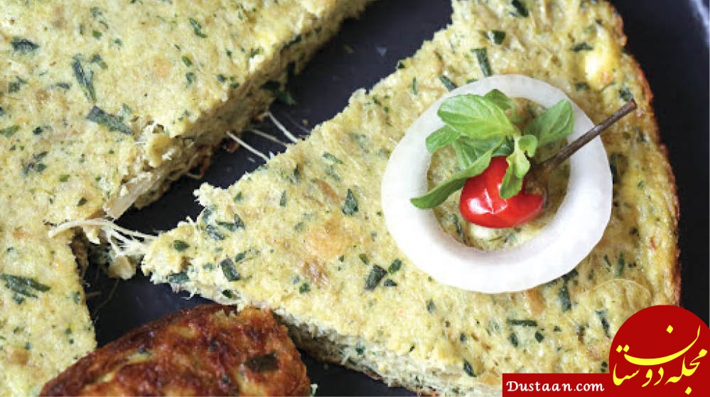 طرز تهیه کوکو بهاری کنگر تازه