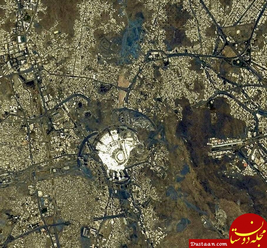 عکس جالبی که فضانورد ژاپنی از مکه گرفت